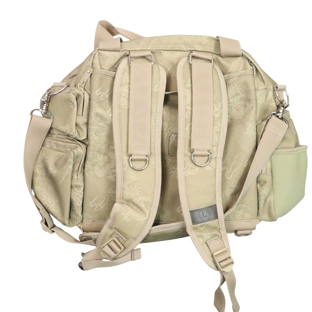 Burton DJ Bag Gear Travel Mens OS Tan Dragon Print Y2K Vintage Laptop Padded New - Picture 2 of 6